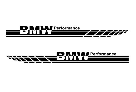 Bmw Performance 2pcs Side Stripes Body Decal Vinyl Graphics Sticker