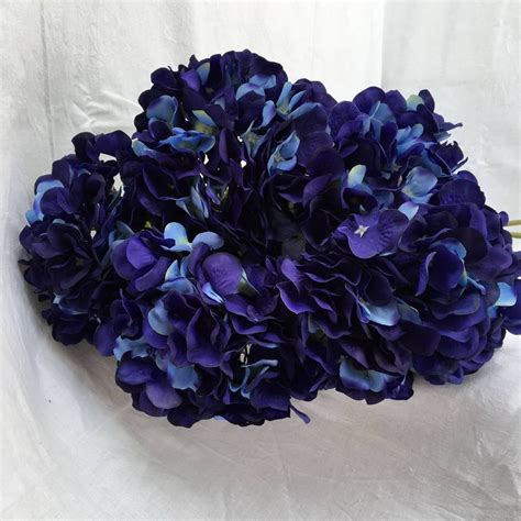 10 pcs silk hydrangea navy blue wedding flowers tall wedding