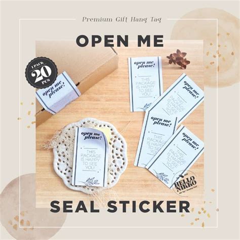 Jual Open Me Sticker Seal Segel Kertas Label Untuk Dus Di Seller