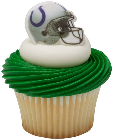 Nfl Indianapolis Colts Helmet Cupcake Rings Decopac