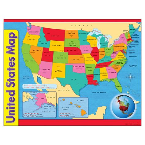 United States Map Learning Chart 17 X 22 T 38097 Trend