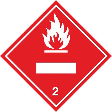 Class 2 1 Flammable Gas With Panel For UN Number IMDG International
