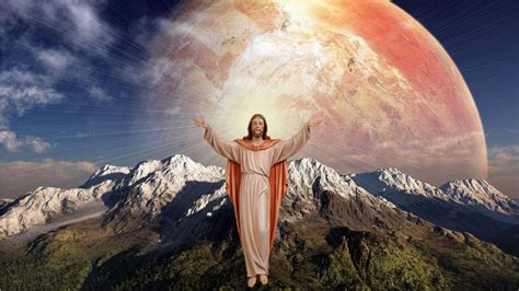 Jezus Chrystus w górach Ziemia Tło Jezus HD Desktop Tapety Widescreen