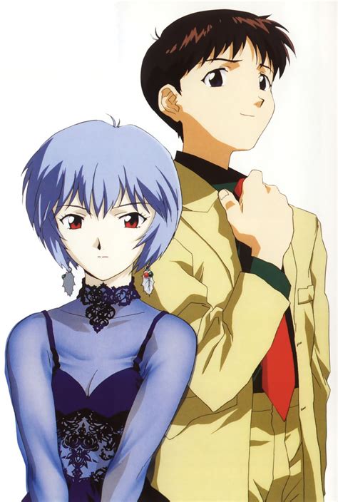 Ayanami Rei And Ikari Shinji Neon Genesis Evangelion Drawn By