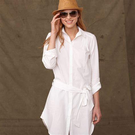 Womens Cotton Shirt Dress By Kemp And Co