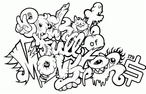 Graffiti Coloring Pages And Books 100 Free And Printable