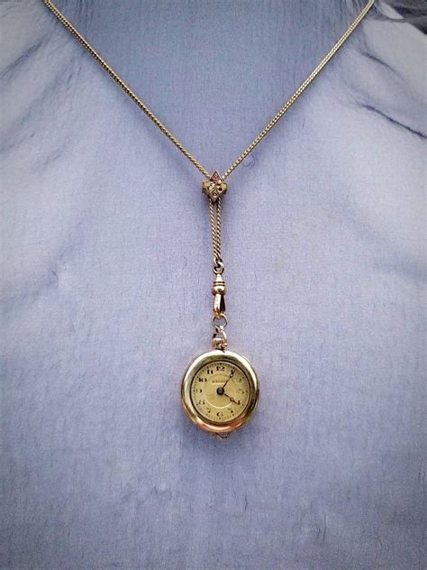 Mauran Pendant Watch With Long Adjustable Watch Necklace Set Etsy
