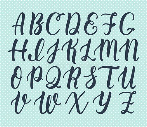 I thought it might be helpful for some beginning calligraphers to see how each letter is. Hand Drawn Latin Calligraphy Brush Script Of Capital ...