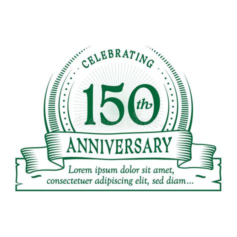 150th Anniversary Design Template 150 Years Logo 150 Years Vector And