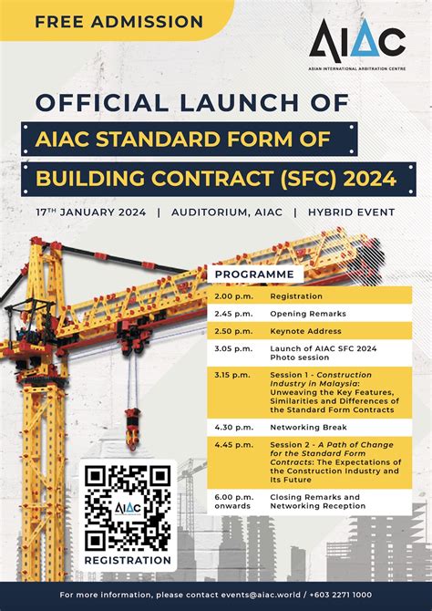 Aiac Official Launch Of Aiac Standard Form Of Building Contract Sfc