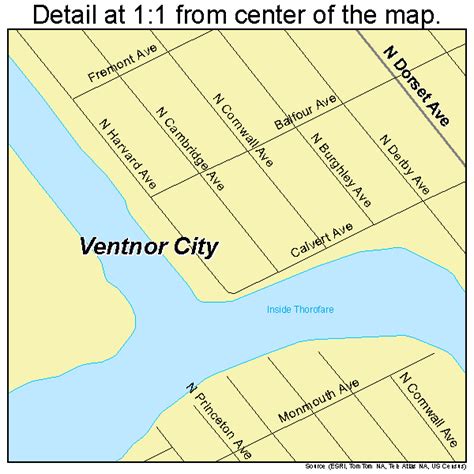 Ventnor City New Jersey Street Map 3475620