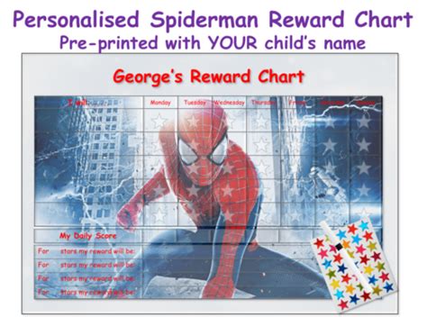 Personalised Good Behaviour Reward Chart Reusable Kids Children Spid Ebay