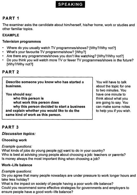 Ielts Speaking Test Sample And Questions Format