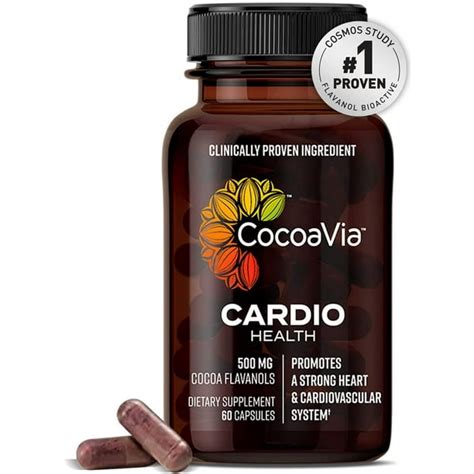 Cocoavia Cardio Health Supplement 30 Day 500mg Cocoa Flavanols Heart