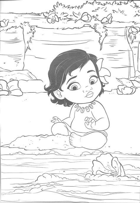 Baby Moana Coloring Pages Printable Thiva Hellas