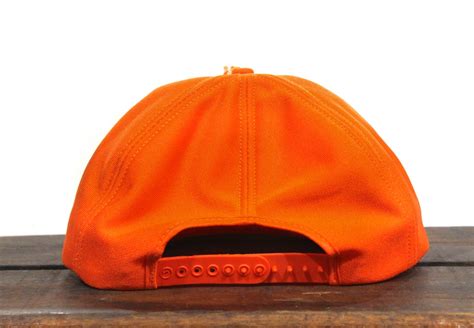 Vintage Blaze Orange Trucker Hat Snapback Baseball Cap Dover Etsy Uk