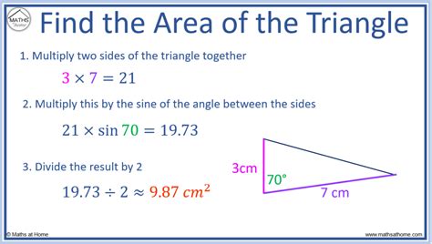 How To Find The Area Of A Triangle Using The Sine Rule