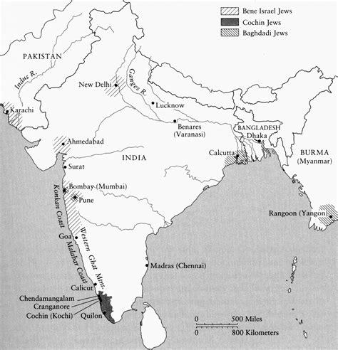 Jewish Settlements In Ancient India Ancient Maps Ancient India