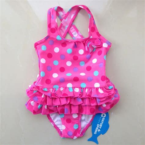 2016 New Fashion Polka Dots Cross Back Baby Swimwear 0 24m Infant