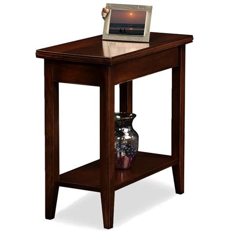 Outdoor chairs chair alder wood side chairs lounge innovation design lounge seating teak spring home. Leick Laurent Narrow Chairside Solid Wood End Table