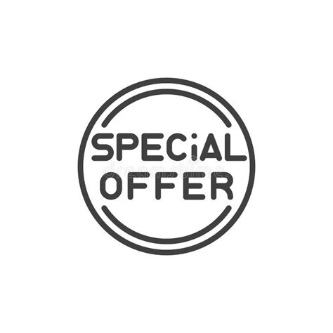 Special Offer Label Line Icon Stock Vector Illustration Of Icon