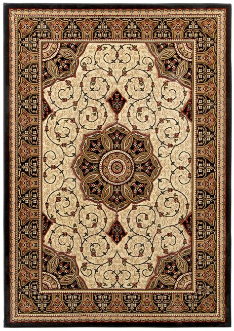 Heritage Traditional Floral Swirl Pattern Rug Soft Wool Look Carpet