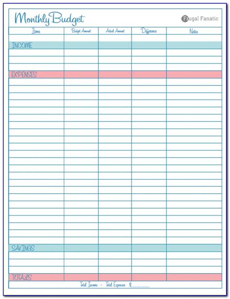 Use this free printable log template to keep track of logins and passwords for your online accounts! Free Excel Monthly Household Budget Template - Template ...