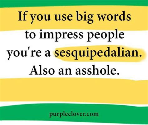 A Quote With The Words If You Use Big Words To Impress People Youre