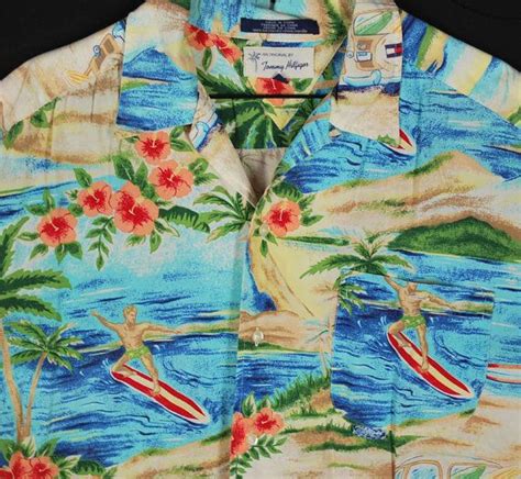 Love This Hawaiian Shirt Tommy Hilfiger Hawaiian Shirt Rayon Mens L