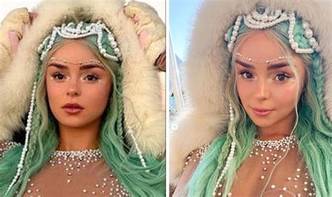 Demi Rose Puts On Eye Popping Display In Sheer Pearl Embellished