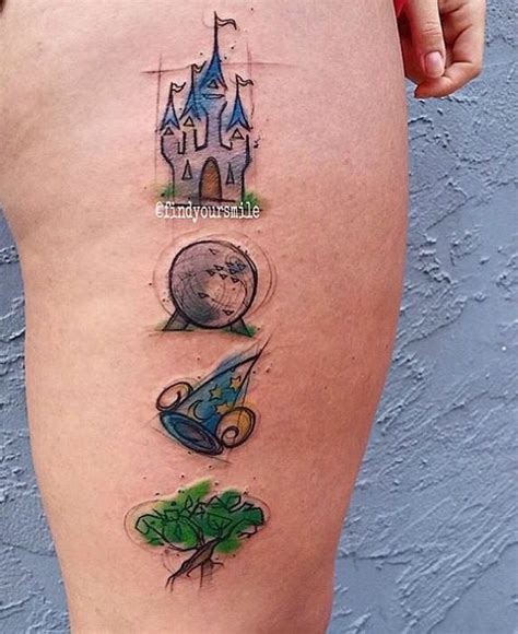 Disney Park Love Disney Tattoos Disney Inspired Tattoos Castle Tattoo