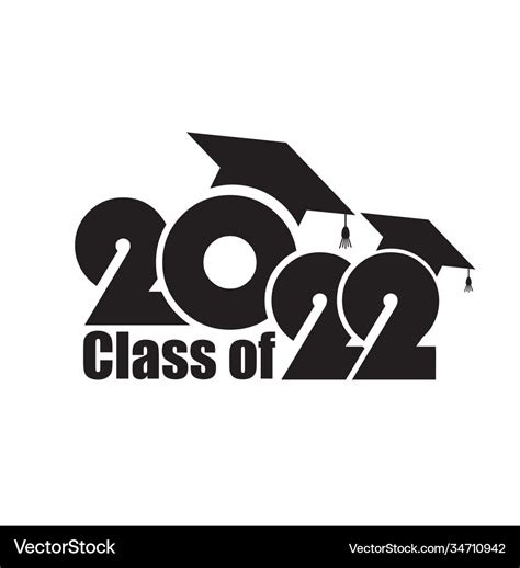 2022 Class Cover Card For Graduation Royalty Free Vector