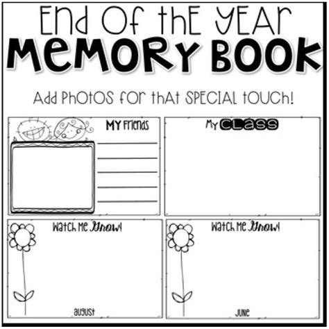 End Of The Year Memory Book Mini Kindergarten Rocks Resources