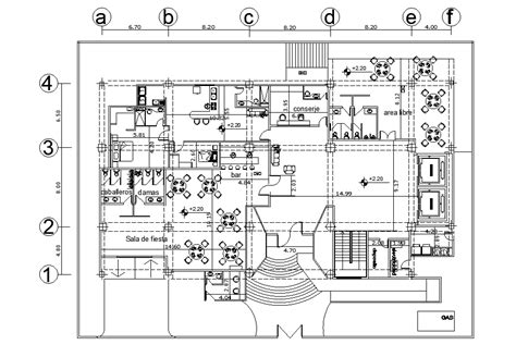 Restaurant Dwg Autocad Drawing Autocad Hotels Design Hotel Room Plan