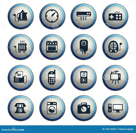 Home Appliances Icon Set Stock Vector Illustration Of Computer 128178920