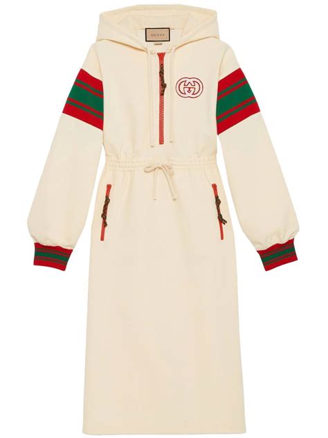 gucci web stripe hooded dress farfetch