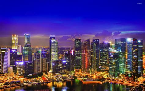 Singapore Lights Wallpaper World Wallpapers 20476