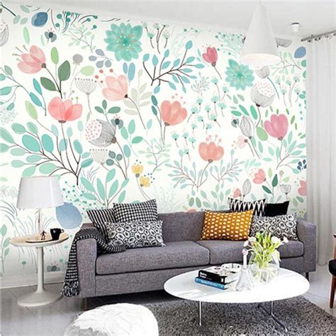 Floral Wall Mural Perfectly Addition To Any Living Room Floral