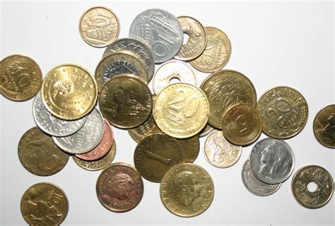 Collection Of Various Coins From Around The World