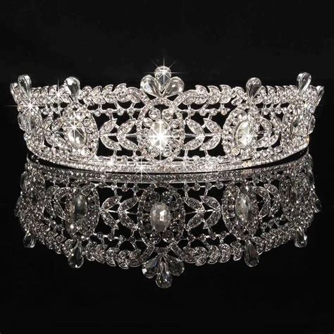 Luxury Wedding Bridal Crystal Tiaras Crowns Princess Queen Pageant Prom Rhinestone Veil Tiara