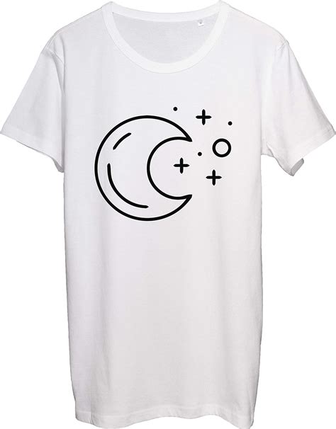 Simple Moon And Stars Composition T Shirt Homme Bnft Amazonfr