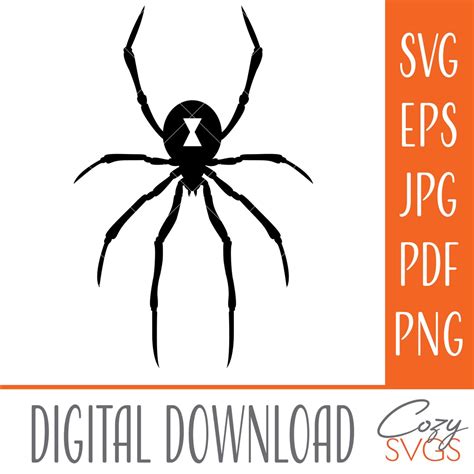 Black Widow Spider Cut File Svg File Halloween Svg Digital Etsy