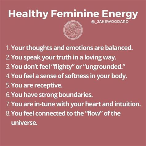 Healthy Feminine Energy Signs In 2020 Feminine Energy How Are You