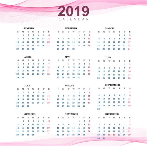 Calendario 2019 Calendario Para Imprimir Imprimir Sobres