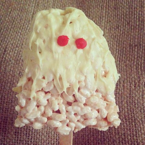 Halloween Ghost Rice Krispie Pops Recipe With Images Scary