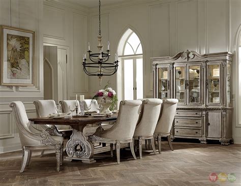 Orleans Ii White Wash Traditional Formal Dining Room Furniture Set