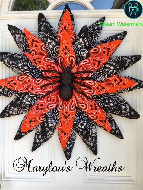 Bandana Wreath Made On A Unique In The Creek Board Diy Halloween