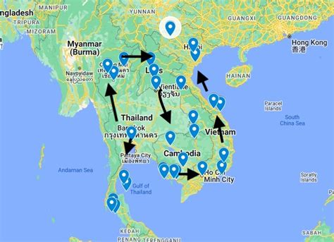 Himmel Vervielf Ltigung Unterscheiden Backpacking Route South East Asia