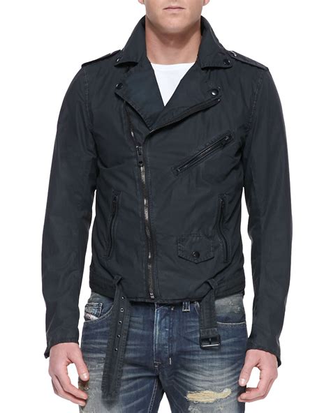 Diesel J Sed Asymmetric Front Zip Jacket In Black For Men Lyst