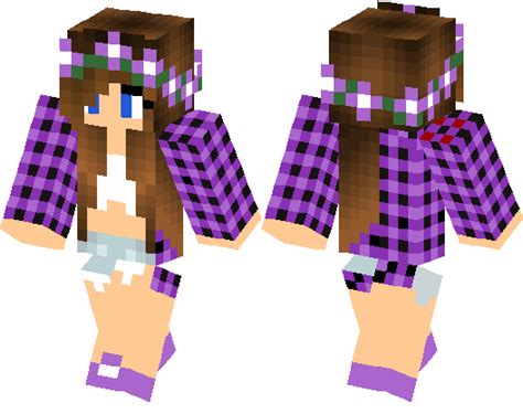 Purple Summer Girl Minecraft Skin Minecraft Hub